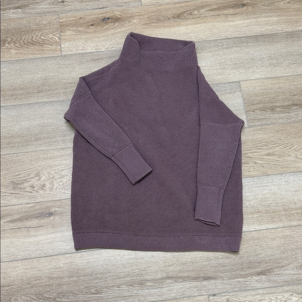 Free People Purple Mock Neck Sweater